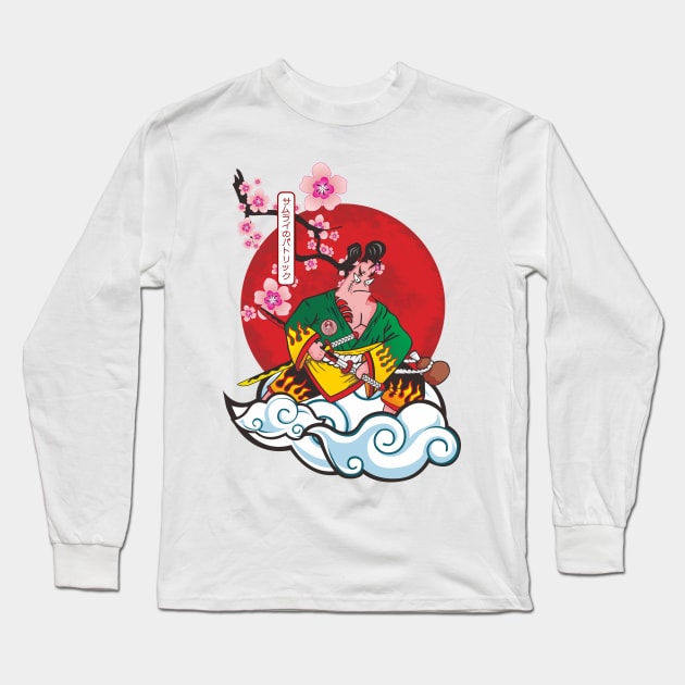 Japanese Patrick Samurai Style Long Sleeve T-Shirt by Luwa Apparel